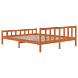 Bed Frame without Mattress Wax Brown 160x200 cm Solid Wood Pine 844399