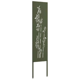 Garden Privacy Screen Olive green 32 x 140 cm Cold-rolled steel 876227