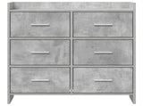 Sideboard Concrete Grey 75 x 33 x 80 cm Engineered Wood 8011102