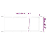 Vertical Awning Taupe 60x1200 cm Oxford Fabric 148401