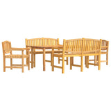 5 Piece Garden Dining Set Solid Wood Teak 3157945