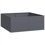 Planter Anthracite 100x100x40 cm Steel 860817