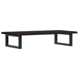 Basin Shelf Wall Mounted Steel and Solid Wood Oak 3302585