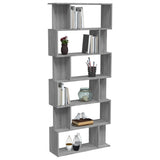 Book Cabinet/Room Divider Grey Sonoma 80x24x192 cm Engineered Wood 816060