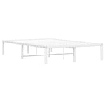 ZNTS Metal Bed Frame without Mattress White 120x190cm 373670