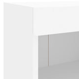8 Piece TV Wall Units with LED White Engineered Wood 3216668