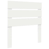 Bed Frame White and Silver 75 x 190 cm Engineered Wood 3412028