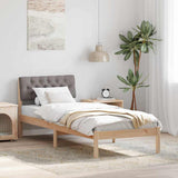 Bed frame Brown and taupe 80 x 200 cm Solid pine wood 878642