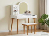 Dressing Table Set FAUSKE 4 pcs White 76 x 50 x 143 cm 3438594
