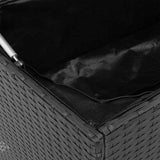 Outdoor Cushion Box Black 100x55x55.5 cm Poly Rattan 4104141