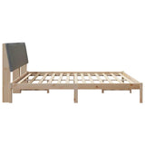 Bed Frame with Headboard Brown 200 x 200 cm Solid Pine Wood 3394399