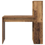 Desk with Shelf Old Wood 113 x 54 x 120 cm Engineered Wood 869280