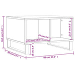 ZNTS Coffee Table White 60x50x36.5 cm Engineered Wood 830548
