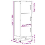 Highboard Grey Sonoma 35.5x35x106.5 cm Engineered Wood and Metal 849067