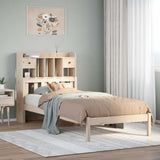 Bookcase Bed without Mattress 75x190 cm Small Single Solid Wood Pine 3322325