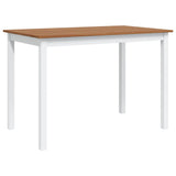 5 Piece Dining Set Brown and White 240884