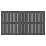 Wall Headboard Grey 204x3x110 cm Solid Wood Pine 824930