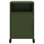 ZNTS Bedside Cabinet Olive Green 36x39x59 cm Steel 846724