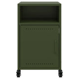 ZNTS Bedside Cabinet Olive Green 36x39x59 cm Steel 846724