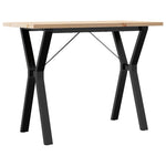 ZNTS Dining Table Y-Frame 100x50x75.5 cm Solid Wood Pine and Steel 3282785