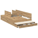 Storage Bed Frame with Drawer Artisan oak 236.5 x 120 x 31.5 cm 3335636