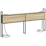Storage Headboard with Charging Station Sonoma oak 200 cm 859826