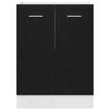 Bottom Cabinet Black Oak 60x46x81.5 cm Engineered Wood 863216