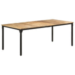 ZNTS Dining Table 200x100x76 cm Rough Mango Wood 321976