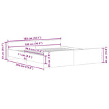 Bed Frame without Mattress White 180x200 cm Super King 3203768