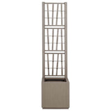 Garden Planter Grey 36 x 36 x 140 cm Polypropylene 42006501