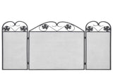 3-panel Fireplace Screen Iron Black 242005
