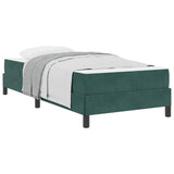 Box Spring Bed with Mattress Dark Green 90 x 210 cm Fabric 3398728