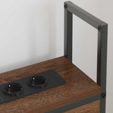 Storage Headboard with Charging Station Brown oak 100 cm 859794