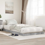 Floor Bed Frame Concrete Grey 100 x 200 cm Engineered Wood 893551