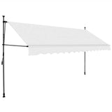 Manual Retractable Awning with LED 400 cm Cream 145875