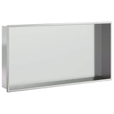 Shower Niche Brushed Silver 62x32x9 cm Stainless Steel 4005128