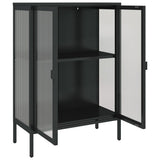 Sideboard Black 75x35x105 cm Glass and Steel 353003