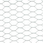 ZNTS Chicken Wire Fence Steel with PVC Coating 25x1.2 m Green 143266