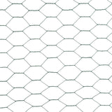 ZNTS Chicken Wire Fence Steel with PVC Coating 25x1.2 m Green 143266