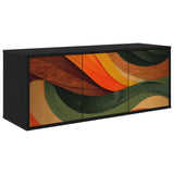 Wall-mounted TV Cabinet BONN 102 x 33 x 40 cm Black Oak 8007174