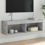 TV Cabinet with LED Lights Concrete Grey 100x30x30 cm 837161