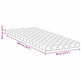 Mattress with Coconut Layer White 200 x 80 cm PU Foam 4106380