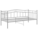 Sofa Bed Frame without Mattress Grey Metal 90x200 cm 324781