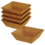Garden Planter 5 pcs Rusty 50 x 50 x 15 cm Weathering Steel 873837