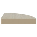Wall Corner Shelves 4 pcs Oak and White 35x35x3.8 cm MDF 326641