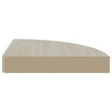 Wall Corner Shelves 4 pcs Oak and White 35x35x3.8 cm MDF 326641