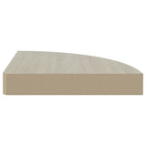Wall Corner Shelves 4 pcs Oak and White 35x35x3.8 cm MDF 326641