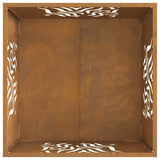 Fire Pit Brown 60 x 60 x 40 cm Weathering steel 858915