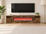 Electric Fireplace Smoked Oak 165 x 28.5 x 47 cm 8021187