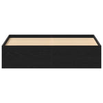Bed Frame without Mattress Black Oak 160x200 cm Engineered Wood 3329334